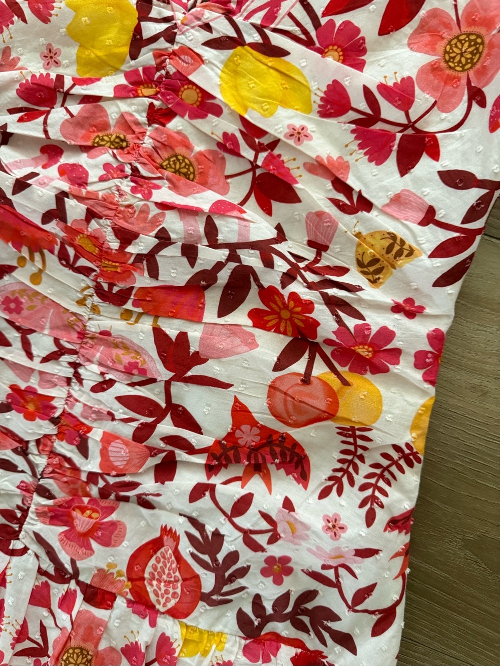 FARM RIO ROMANTIC ORCHARD OFF WHITE MIDI DRESS M - Picture 11 of 15